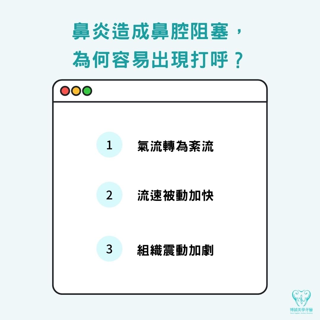 鼻炎造成鼻腔阻塞，為何容易出現打呼？